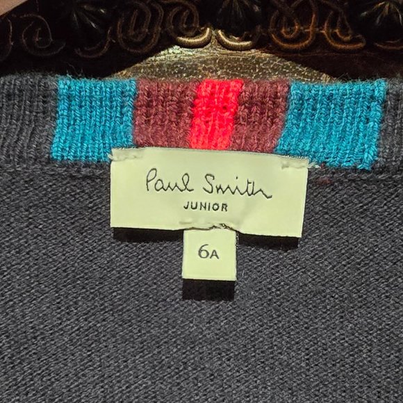 PAUL SMITH JUNIOR  Cotton & Cashmere Cardigan - Picture 2 of 9